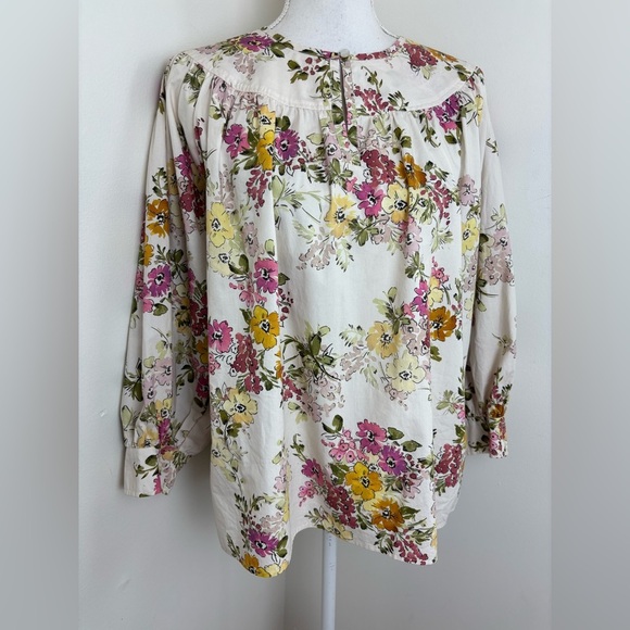 Johnny Was Isabella Cotton Blouse In Multicolor Floral Size Large - Picture 8 of 11